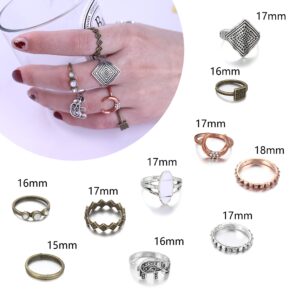 ORAZIO 85Pcs Stackable Knuckle Rings Set for Women Vintage Rings Stacking Midi Finger Rings Bohemian