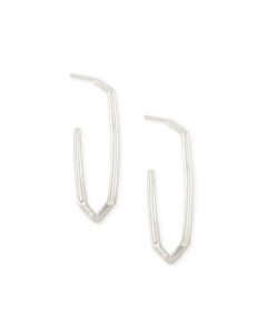 kendra scott ellen hoop earrings in sterling silver, fine jewelry for women