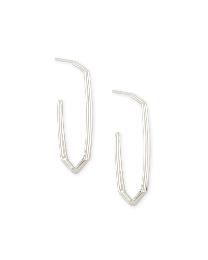 Kendra Scott Ellen Hoop Earrings in Sterling Silver, Fine Jewelry for Women