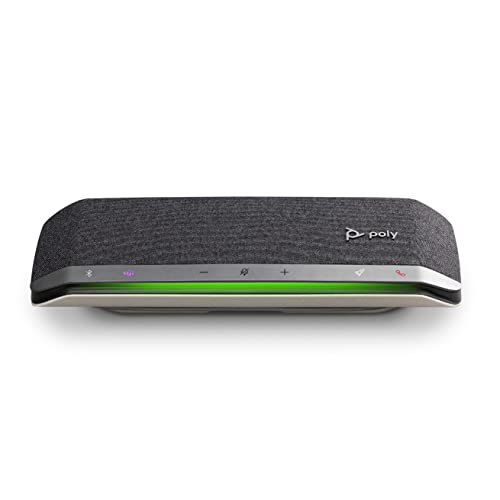 Poly - Sync 40 Smart Speakerphone (Plantronics) - Flexible Work Spaces - Connect to PC/Mac via Combined USB-A/USB-C Cable and Smartphones via Bluetooth - Works with Teams (Certified), Zoom & More