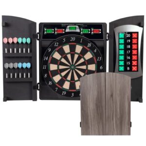 arachnid cricket maxx 4.0 electronic dartboard set, black