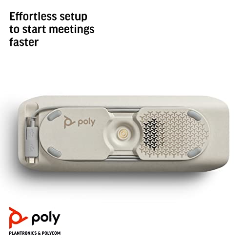 Poly - Sync 40 Smart Speakerphone (Plantronics) - Flexible Work Spaces - Connect to PC/Mac via Combined USB-A/USB-C Cable and Smartphones via Bluetooth - Works with Teams (Certified), Zoom & More