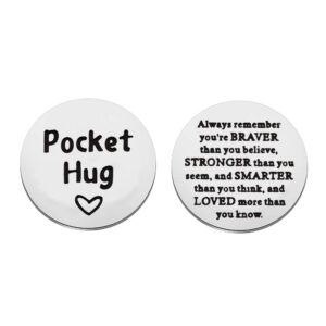 KUIYAI Pocket Hug Token Always Remember You Are Braver Than You Believe Token (Remember-Pocket Hug S)