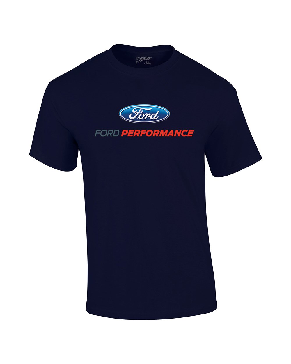 Trenz Shirt Company Ford Performance Logo Adult Short Sleeve T-Shirt -Navy-XXL