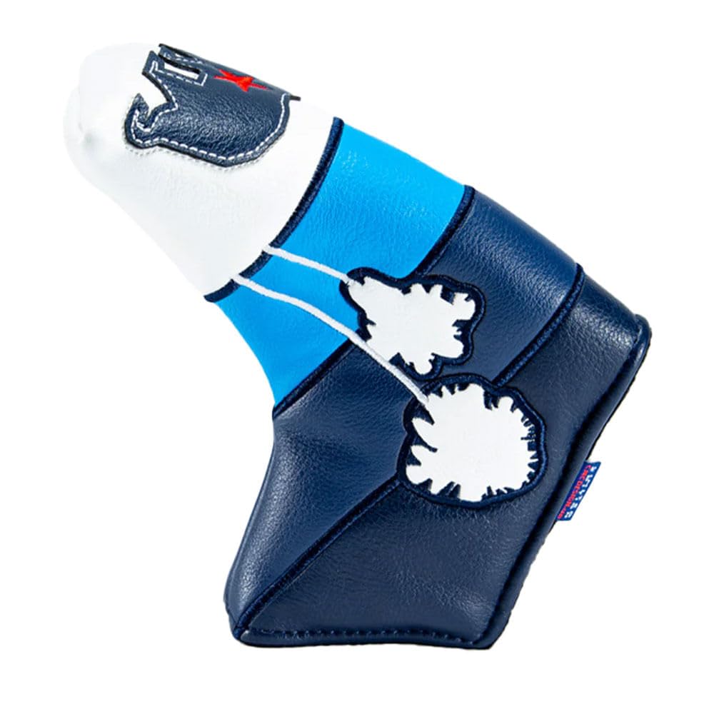 CMC Design Custom Cali Bear Embroidered Golf Blade Head Cover - Glove Soft Lining - Design Elements Include Applique and Embossing - Great Fit for Any Club as Golf Head Covers, Blade Putter Cover