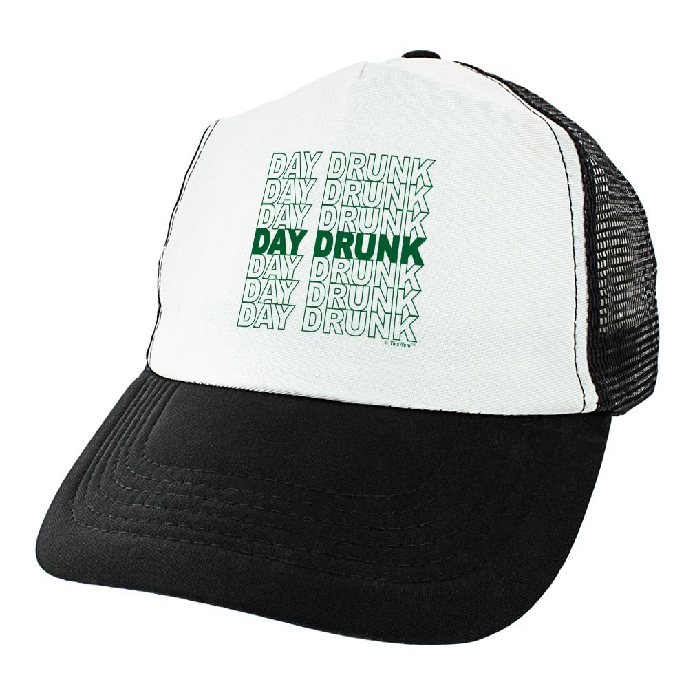 Saint Patricks Day Accessories Day Drunk Word Art Green Party Trucker Hat For Men