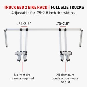 Pipeline Racks Truck Bed - All-Aluminum Truck Bed 2 Bike Rack Full Size Trucks- Holds 2 Standard Bikes - Effort-Free Installation Ideas