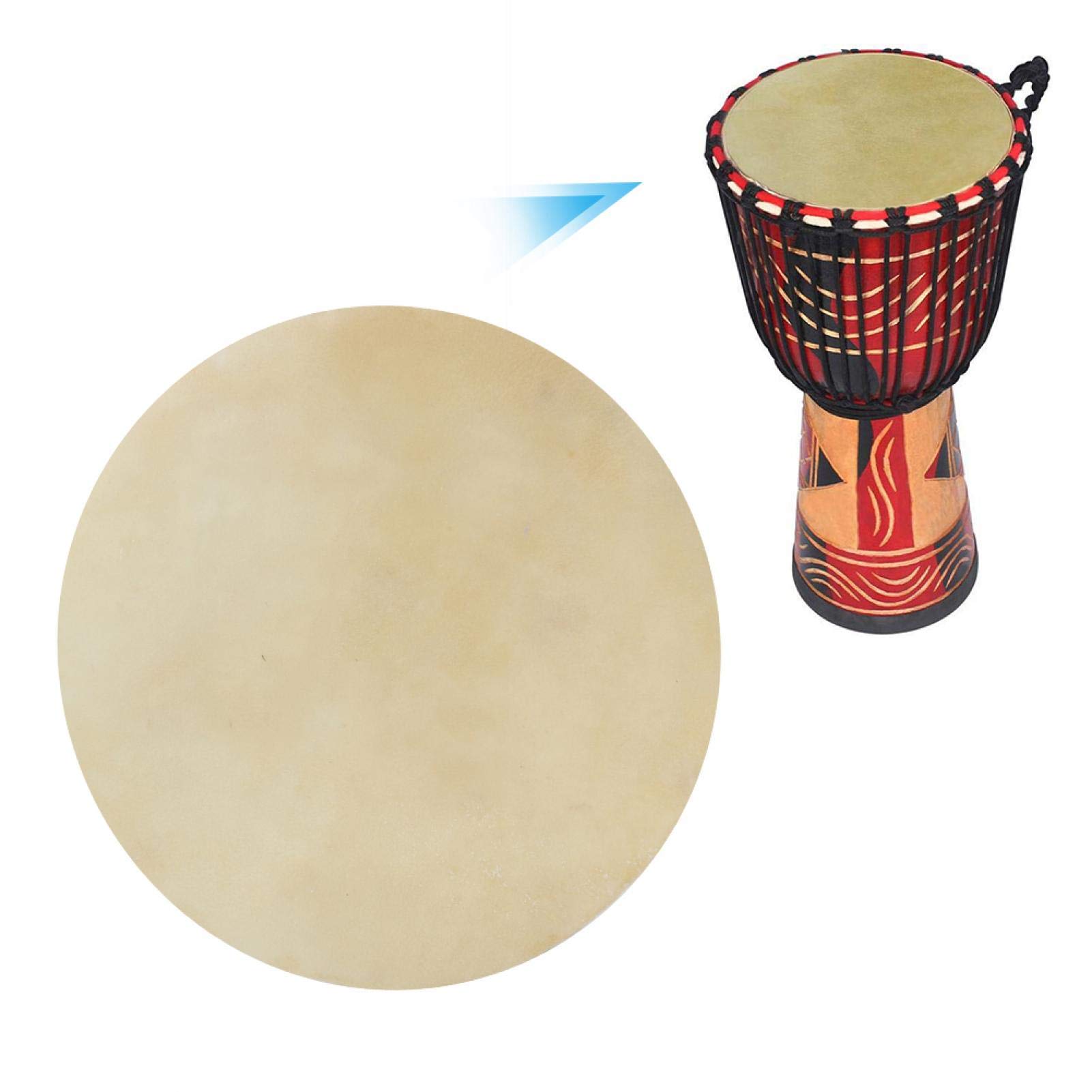 Bongo Drum Head Skin, 2Pcs Drum Head Skin, with Consistent Clear Sound Buffalo Leather Thick Drum Accessory for Bongo Drums African Drums(9.0 inch)