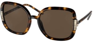 tory burch ty9063u women's sunglasses dark tortoise/solid brown 56