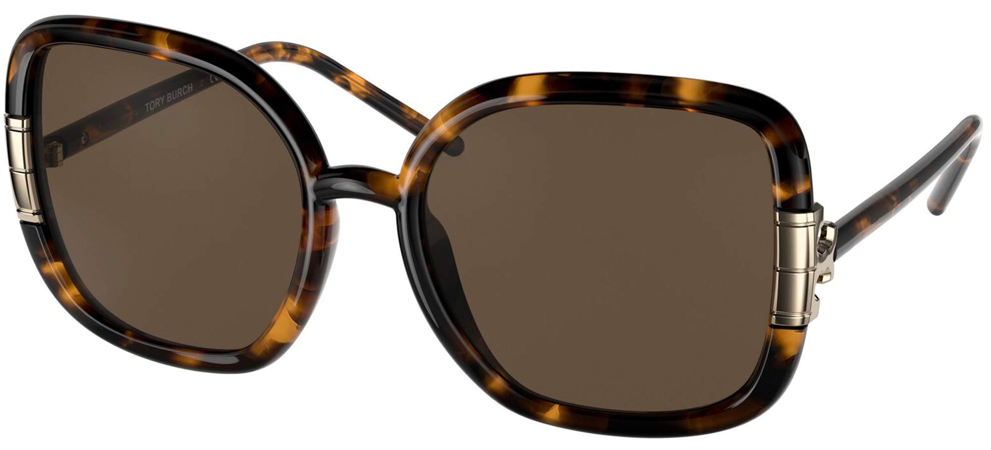 Tory Burch TY9063U Women's Sunglasses Dark Tortoise/Solid Brown 56