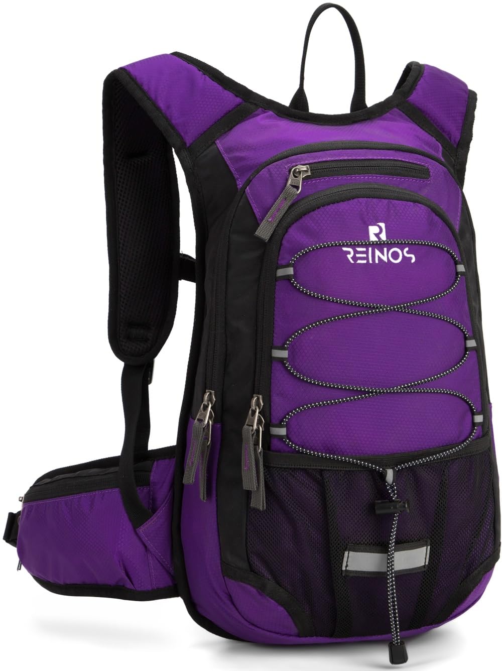 REINOS Hydration Backpack with 3L Bladder for Men & Women, Daypack with Thermal Insulation | Great for Hiking, Running, Cycling, Camping, Skiing, Outdoor Activities (Violet)