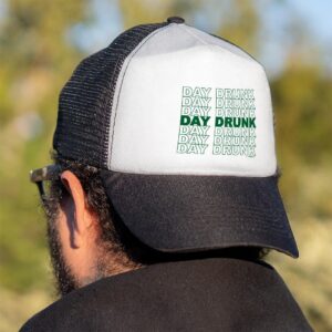 Saint Patricks Day Accessories Day Drunk Word Art Green Party Trucker Hat For Men