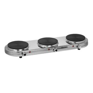 Kalorik Triple Burner Buffet Set, Stainless Steel