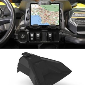 A & UTV PRO Trail Electronic Tablet Device Holder, GPS Tablet and Phone Holder Mount Storage Box for Can am Commander/Commander MAX/Maverick Sport/Trail/Sport MAX,Replace OEM #715005212