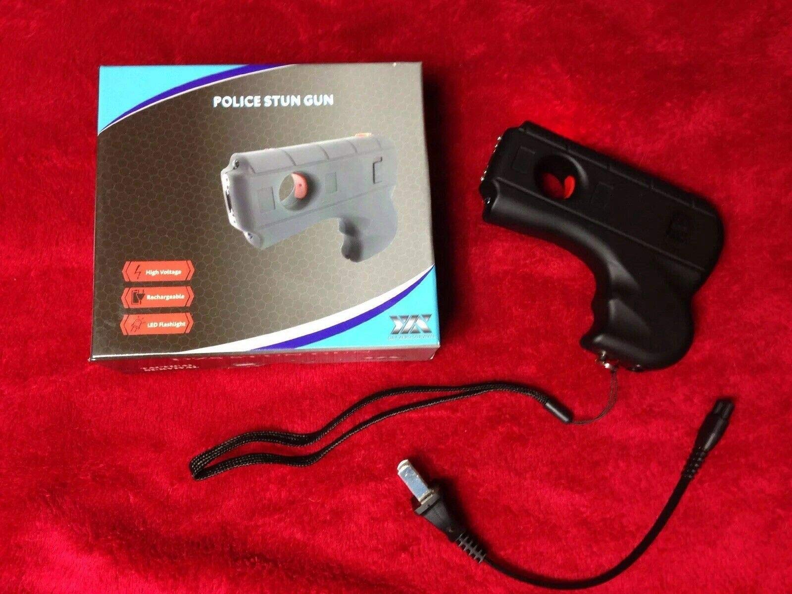 DZS-708 DZS Hand Pistol Stun Gun LED Light Rechargeable Battery (Black)