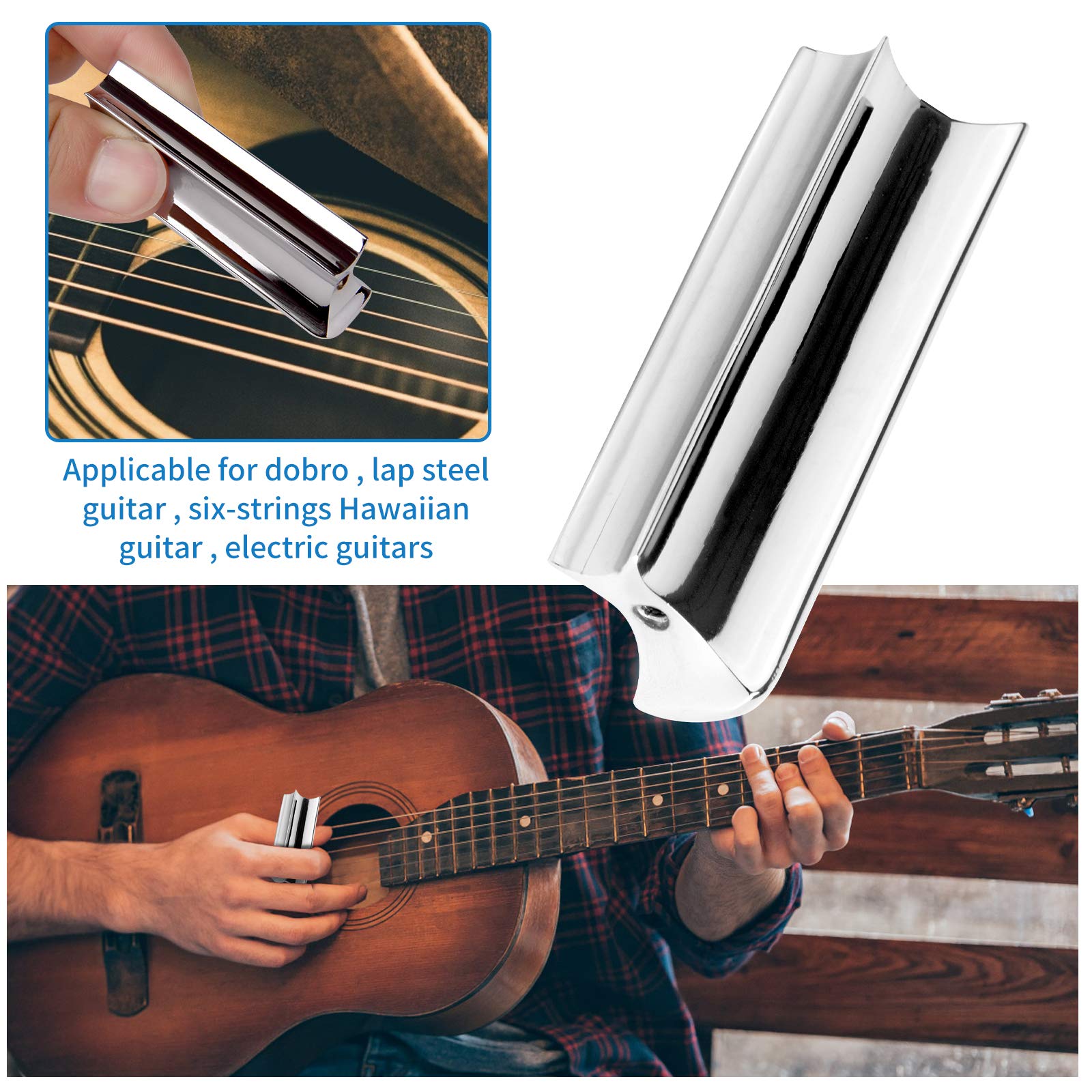 Stainless Steel Guitar Slide Tone Bar, standard Pearse Guitar Steel Bar, steel guitar slide for Electric Guitar Accessories