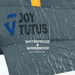 JoyTutus Pickup Truck Tent 2.0, Waterproof PU2000mm Double Layer for 2 Person, Portable Truck Bed Tent with Rainfly, 5.5'-6' Camping Preferred - Orange