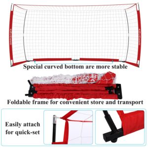 Portable Soccer Goal Net for Teens/Adults - Quick Set-Up Soccer Net for Backyard（12 x 6 ft）