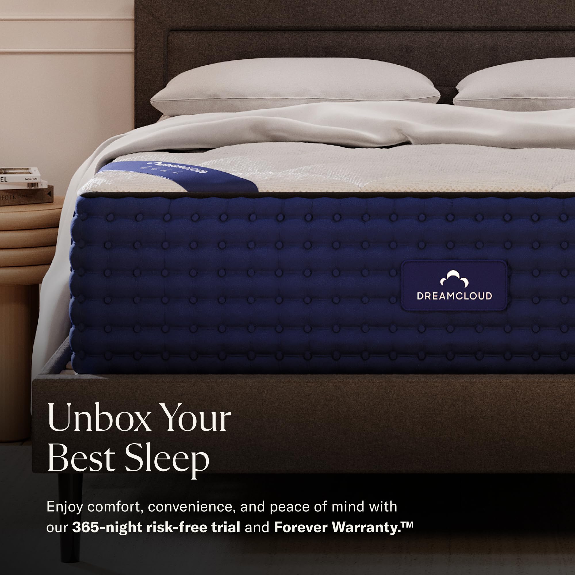 DreamCloud 14" Full Mattress - Luxury Hybrid Gel Memory Foam - 365 Night Trial - 7 Premium Pressure-Relieving Layers - Forever Warranty - CertiPUR-US Certified