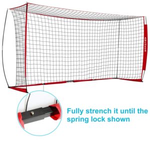 Portable Soccer Goal Net for Teens/Adults - Quick Set-Up Soccer Net for Backyard（12 x 6 ft）