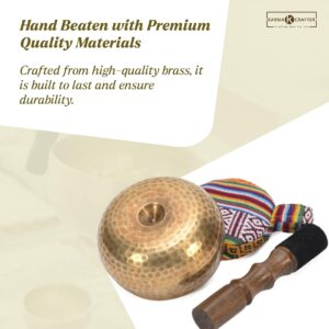 Discover Tranquility: Handcrafted 4-Inch Lingam Tibetan Singing Bowl Set from Nepal - Elevate Meditation, Sound Bath, and Healing - Complete Set with Cushion, Mallet, and Stylish Carrying Bag