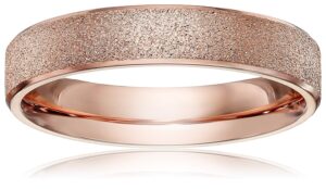 love beauties 4mm women's titanium rose gold wedding band ring (8)