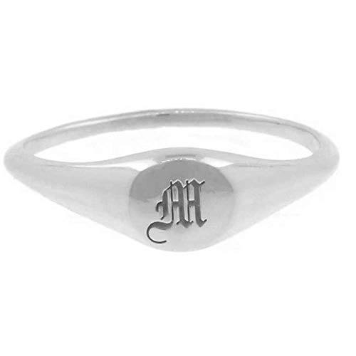 SHAREMORE Customized Signet Ring Engravable Sterling Silver Rings Personalized Monogram Jewelry for Girls Men Women Customize Initial Letter Custom 3 Letters