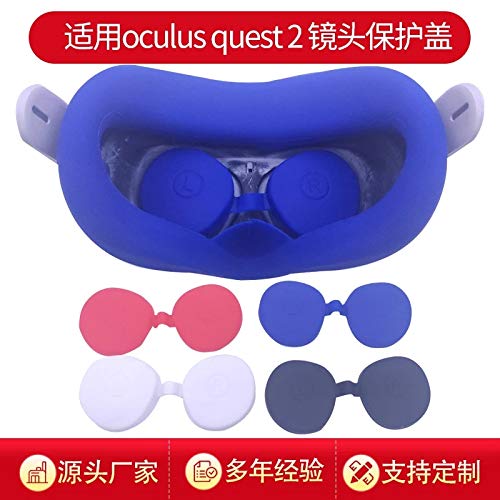 SiliconeLens Cover for Oculus Quest 2 Dust Proof Cover for Oculus Quest 2 Anti-Scratching Lens Protector (Blue)