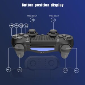 DRILI Paddles for PS4 Controller, Back Button Attachment for PS4 Controller, TURBO Function/Memory Function/Plug And Play, PS4 controller accessories