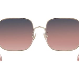 Coach HC7120 Sunglasses, Rose Gold/Navy Pink Peach Gradient, 55 mm