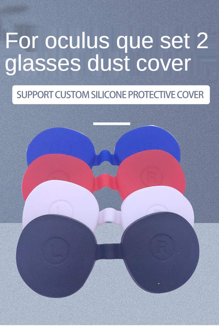 SiliconeLens Cover for Oculus Quest 2 Dust Proof Cover for Oculus Quest 2 Anti-Scratching Lens Protector (Blue)