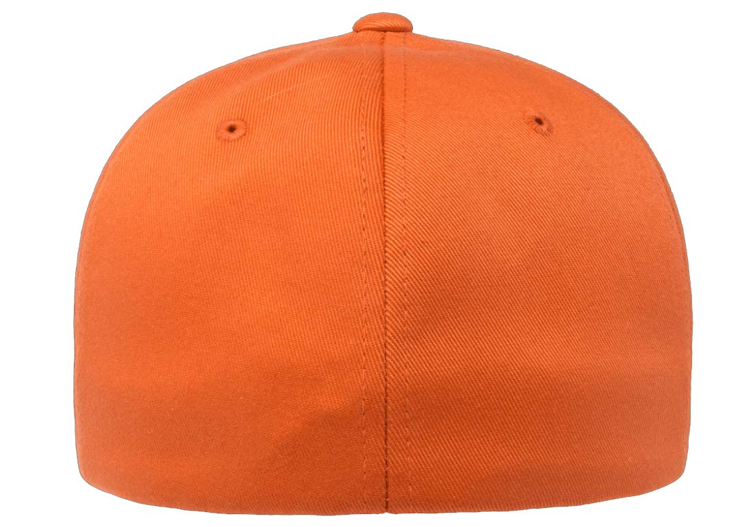 1960-63 Ford Falcon Hardtop Outline Design Flexfit 6277 Athletic Baseball Fitted Hat Cap Orange L/XL