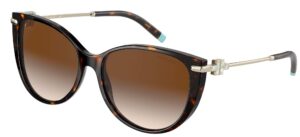 tiffany & co. woman sunglasses havana frame, brown gradient lenses, 57mm