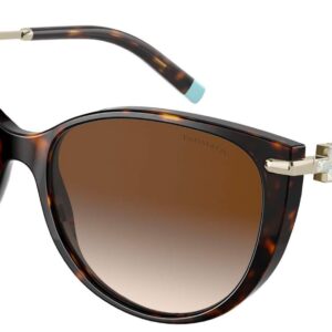 Tiffany & Co. Woman Sunglasses Havana Frame, Brown Gradient Lenses, 57MM