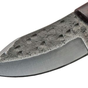 Szco Supplies 6" Hand Forged Blacksmith Style Skinning Knife with Leather Sheath 203423 Brown