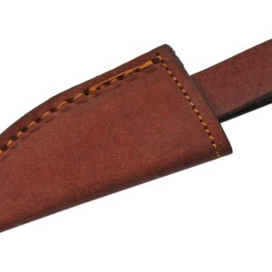 Szco Supplies 6" Hand Forged Blacksmith Style Skinning Knife with Leather Sheath 203423 Brown