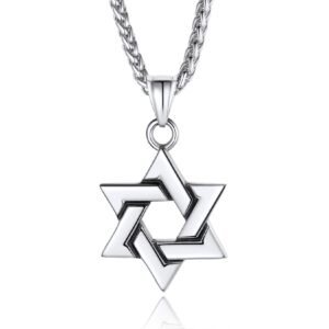 Star Necklaces for Women Stainless Steel Jewish Gifts for Him