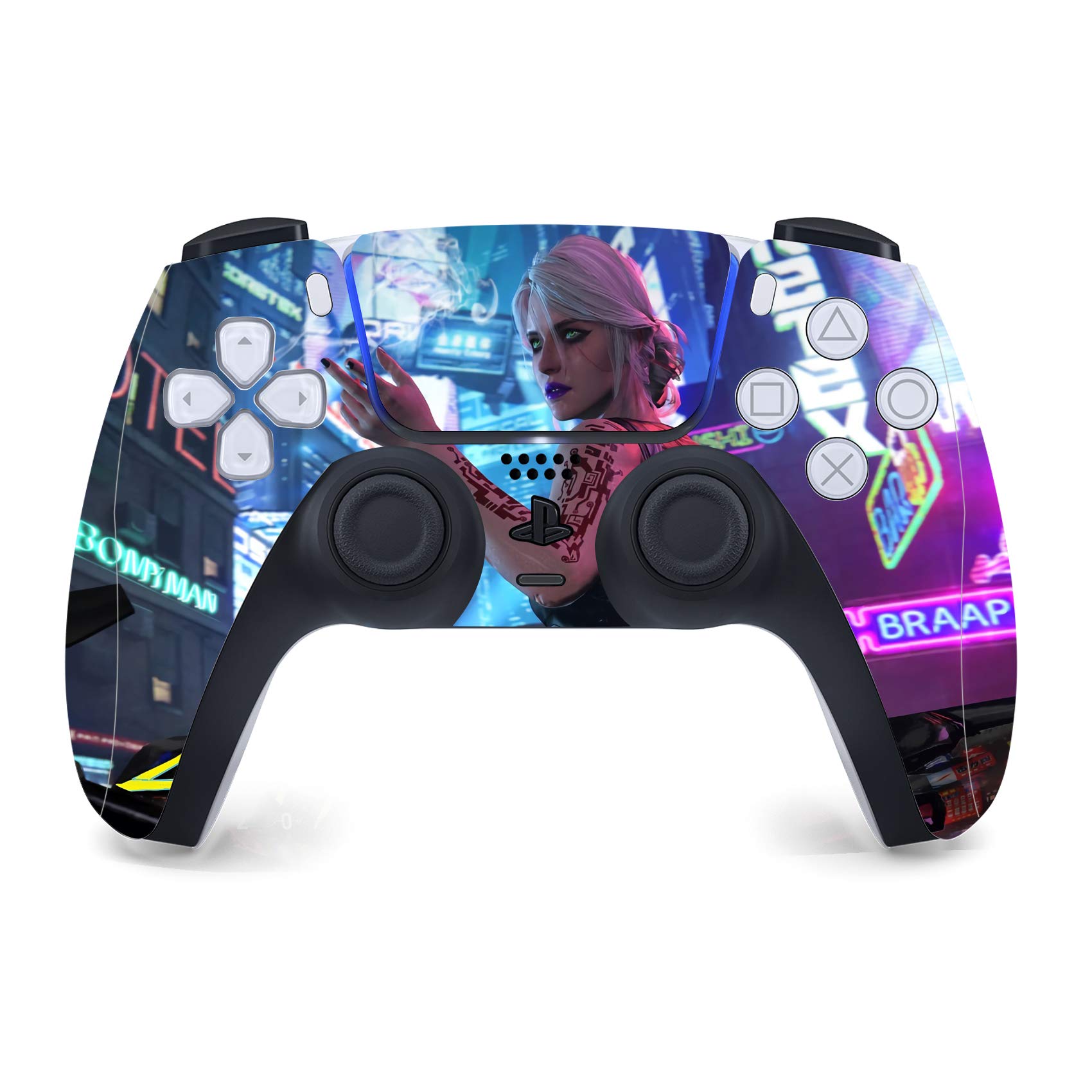 PEYANZ Skin Compatible with P.S.5 Console(Disk Edition) and Controllers Vinyl Sticker, Durable, Scratch Resistant, Bubble-Free