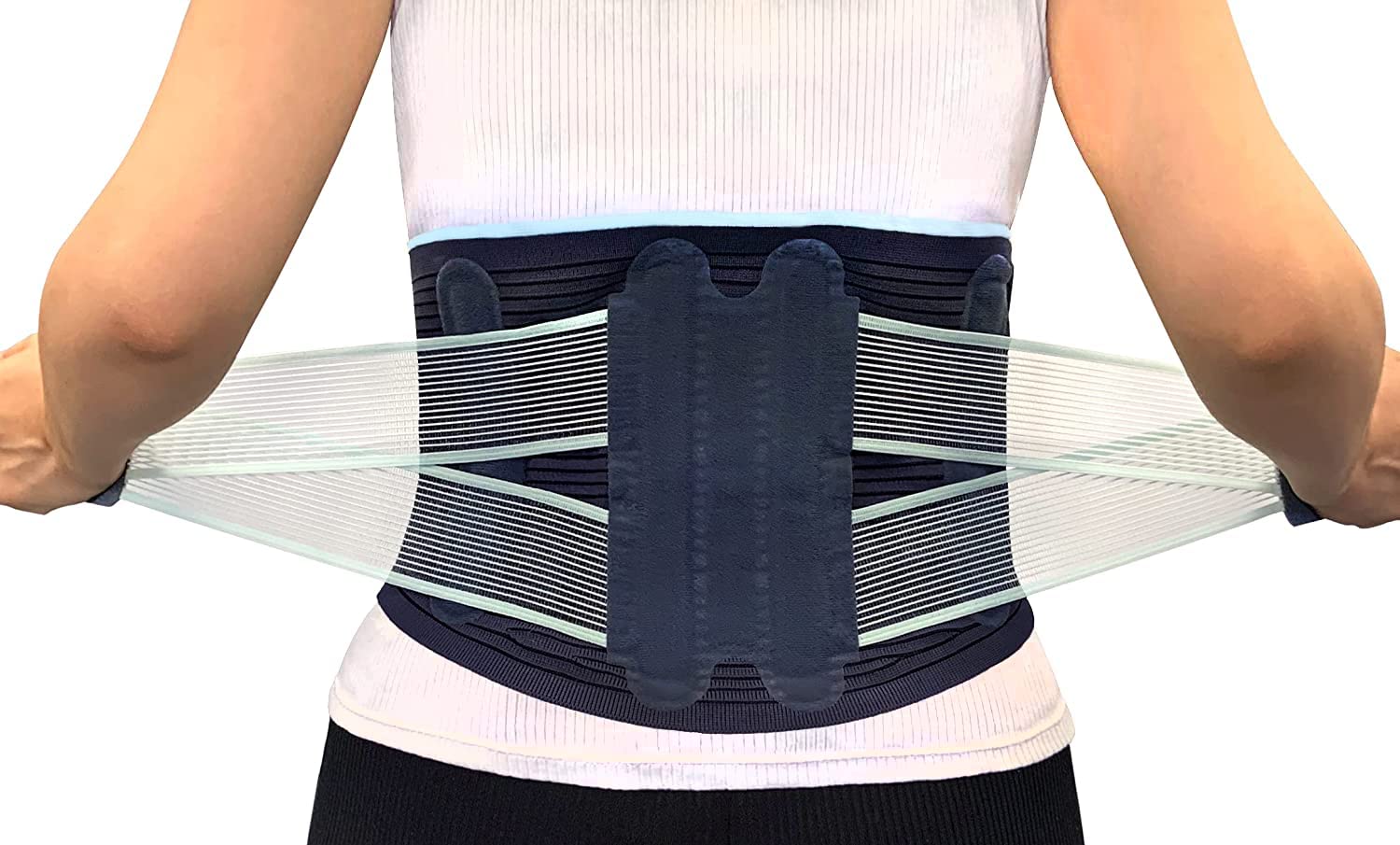 AllyFlex Sports® Lumbar Support - Back Brace For Men & Women Ergonomic Design and Lightweight Breathable Material Provide Back Support and Pain Relief for Waist - M/L (31.5'' - 39.0'')