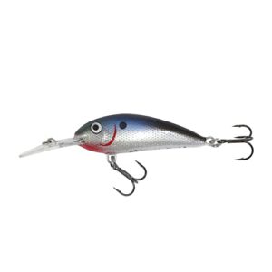 northland fishing tackle rumble shad medium diving balsa crankbait - freshwater lures for bass, crappie, walleye, trout and many more (silver shiner, 2.25", 3/8 oz)