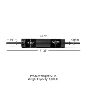 Titan Fitness 8" Rackable Strongman Log Bar, Powerlifting Log Press Competition, 1000 LB Capacity, Strength Training Specialty Barbell, Home Gym Weightlifting Equipment