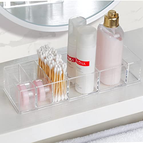 Seitop Detachable Makeup Organizer, 8 Compartments Acrylic Cosmetic Storage Jewelry Display Boxes, Clear Drawer Organizers Case for Dresser Vanity Bathroom Kitchen