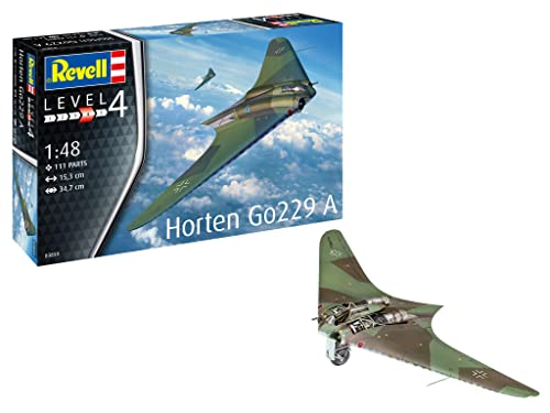 Revell 03859 Horten Go229 A-1 Model Kit 1:48 Scale, Unvarnished