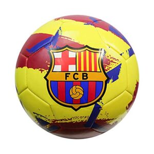 icon sports fc barcelona brush team soccer ball, brush yellow, 5