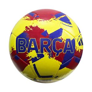 Icon Sports FC Barcelona Brush Team Soccer Ball, Brush Yellow, 5