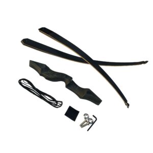 60 Inch Black Hunter Takedown Longbow Limbs 25-60 Lbs Replacement Bow Limbs Only for Right Hand and Left Hand (55 Lbs, Left Handed)