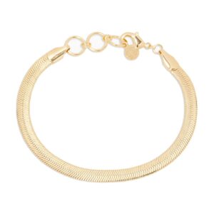 gorjana Women's Venice Adjustable Snake Link Chain Bracelet, 18k Gold Plated