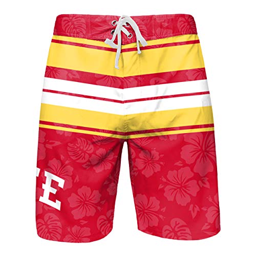 FOCO Iowa State Cyclones NCAA Mens Hibiscus Boardwalk Stripe Boardshorts - L