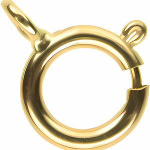 14K Spring Ring 6mm Open Ring Clasp