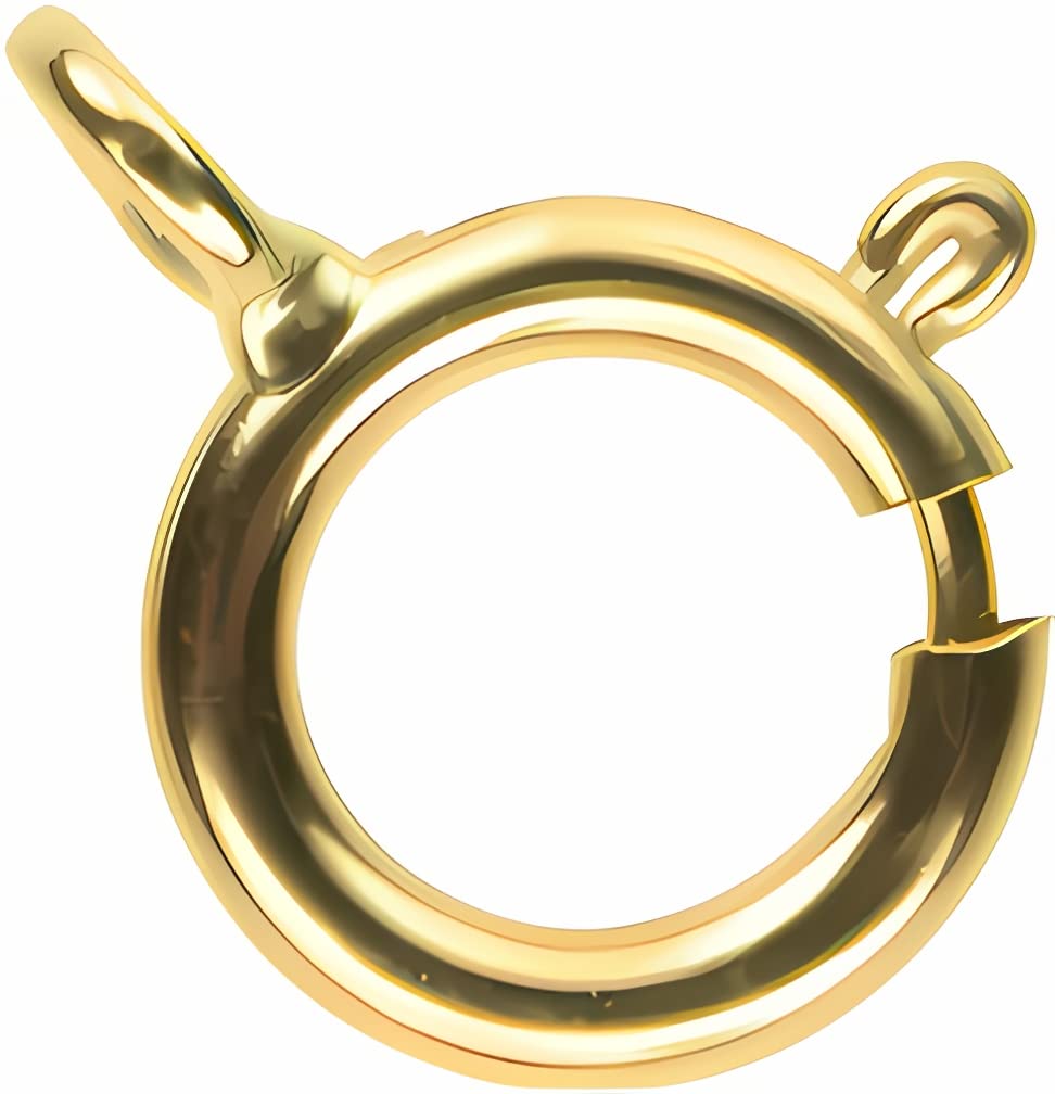 14K Spring Ring 6mm Open Ring Clasp